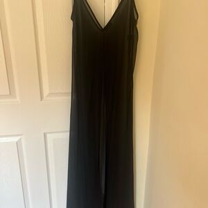 Sally LaPointe Black slip Maxi Dress